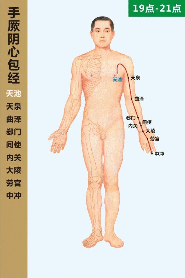 Pericardium Meridian- 手厥阴心包经 diagram