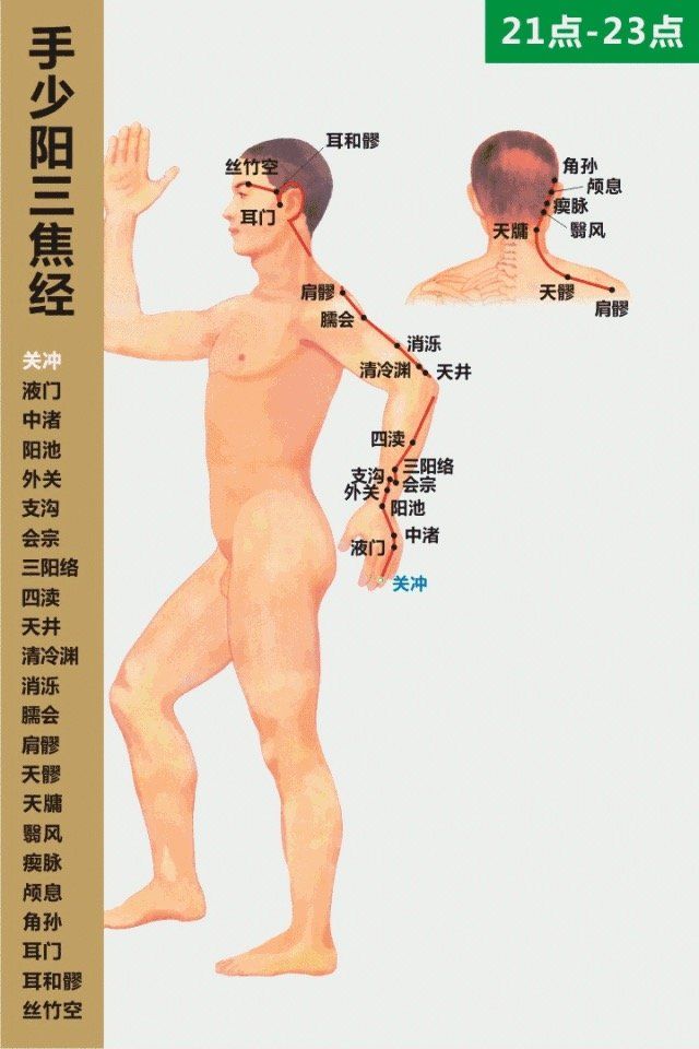 Triple Energizer Meridian- 手少阳三焦经 diagram